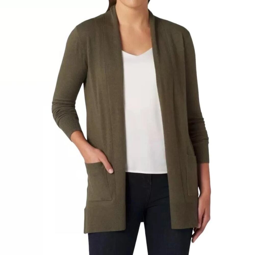 NWOT Pink Clover Super Soft Open Front Cardigan Lightweight with Pockets Small